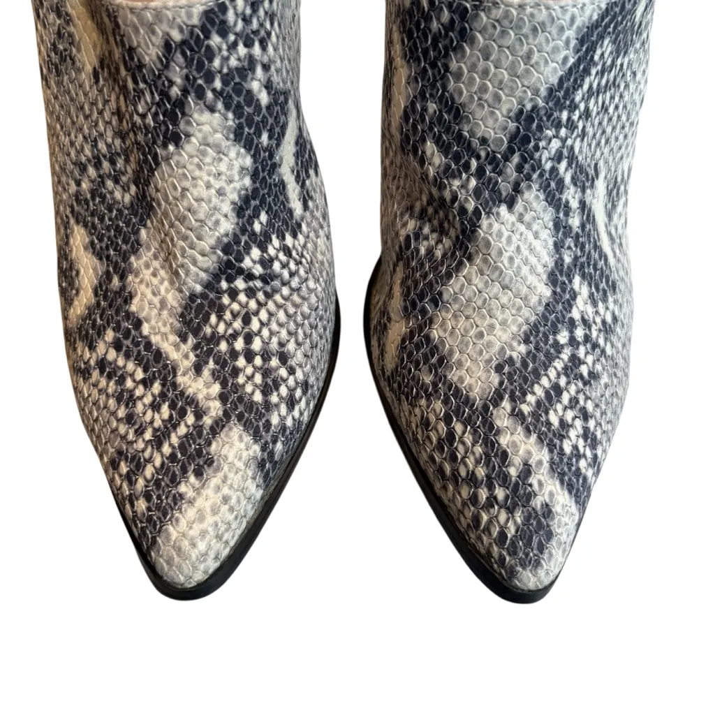 Steve Madden Savina Leather Snake Print Mules, Sz 7.5 - Image 7