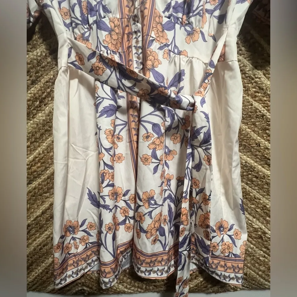 Women's Bohemian Boho Chic Earthy Eclectic Dress,Size L,Vintage,Rare Find Orange Size L - Image 2