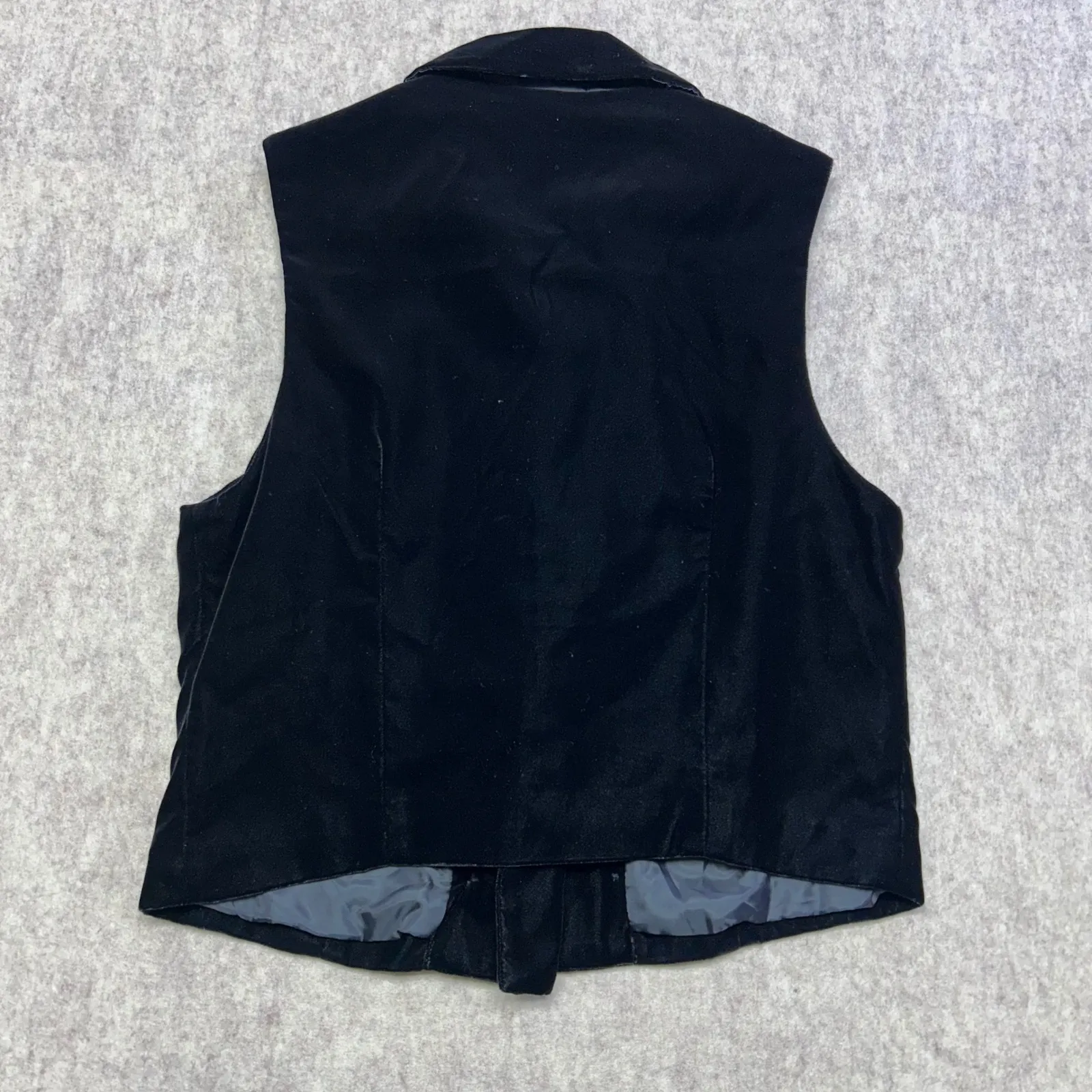 Vintage 90s The Limited Black Velvet Double Breasted Blazer Vest Women Size 10 - Image 5