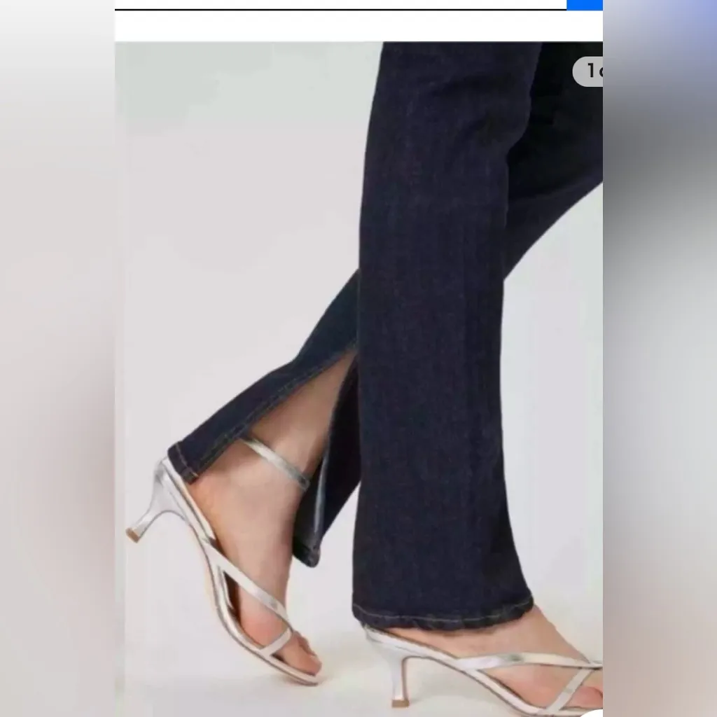 Pilcro Anthropology split straight jeans size 32 dark wash - Image 2