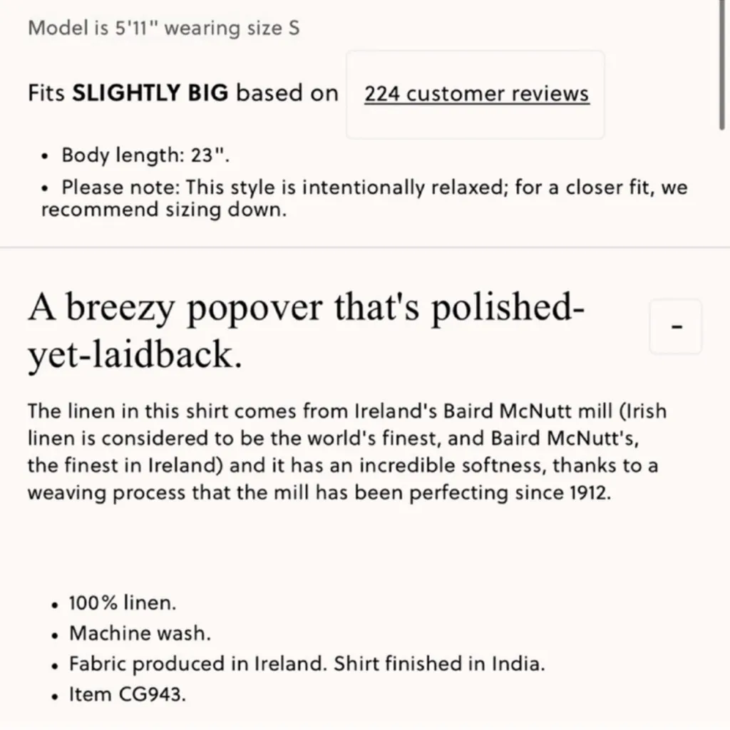 J Crew New Capitaine shirt in Baird McNutt Irish linen Medium White - Image 3