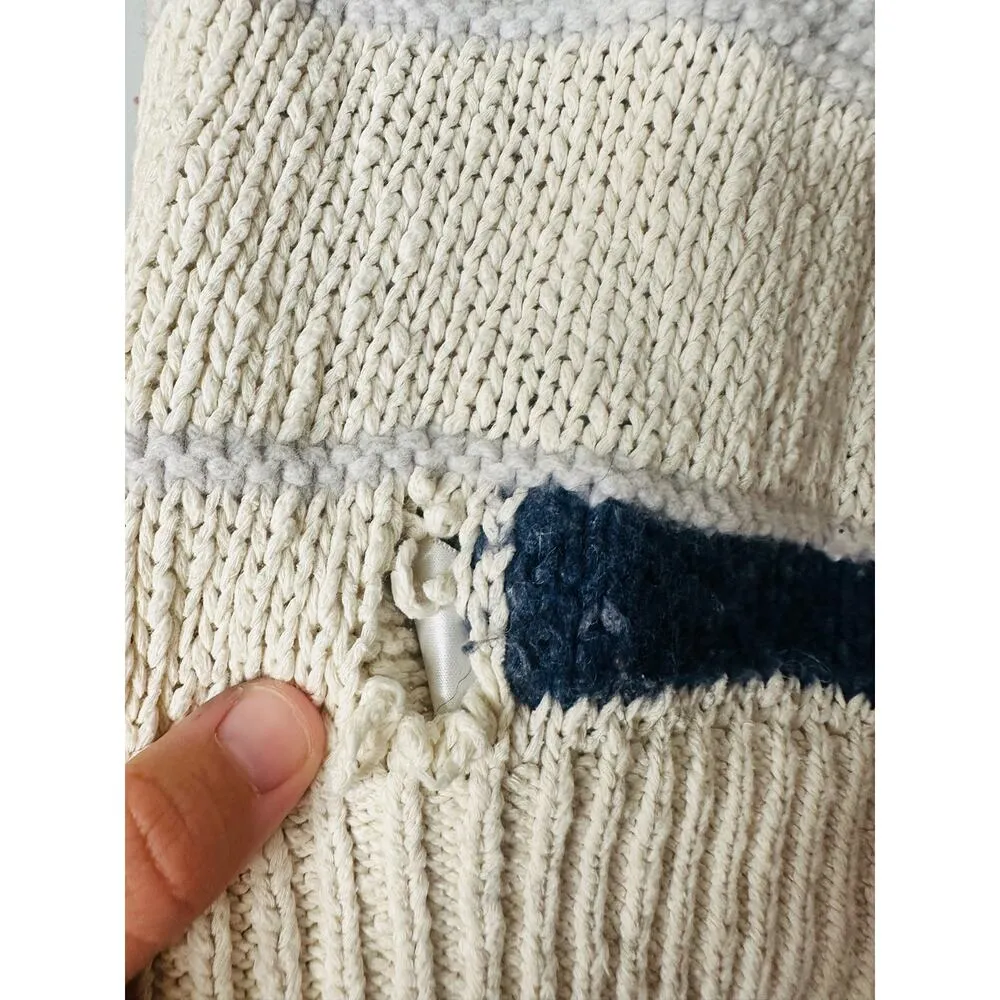 MADEWELL Grandover Bobble Heather Denim Color Pullover Sweater Size Large - Image 12