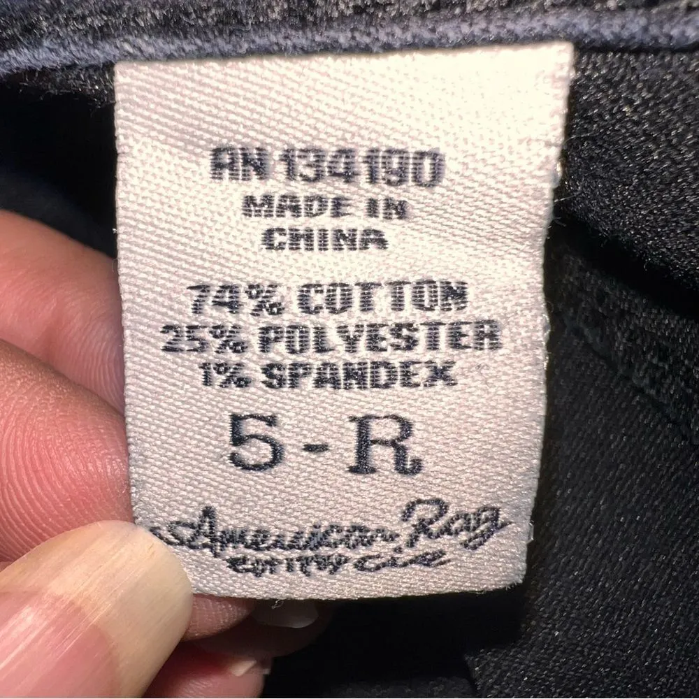 American Rag Curvy Juniors Dark Blue Denim Jeans Mid Rise Skinny Leg Size 5R - Image 12