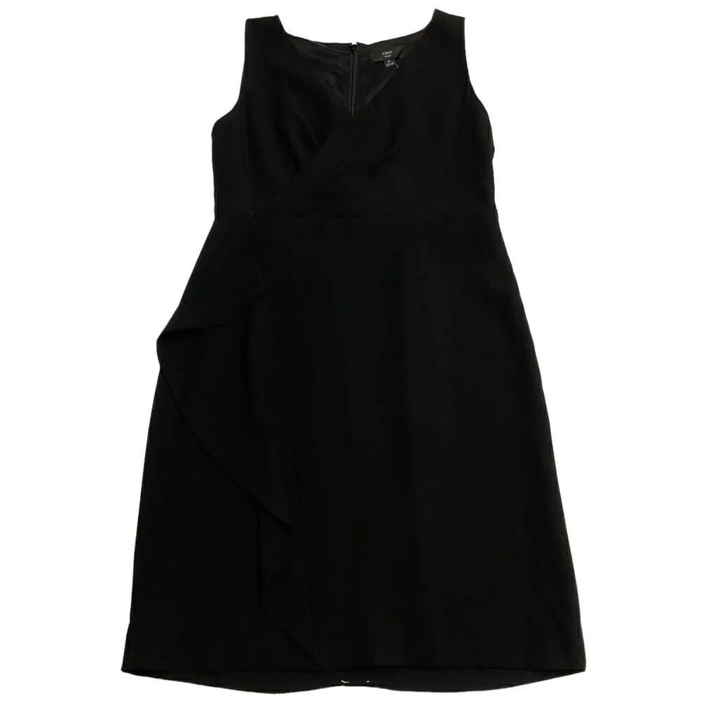 J. CREW 365 Side‎ Sash Sheath Dress V-Neck Sleeveless Crepe Black Size 10 NEW - Image 11