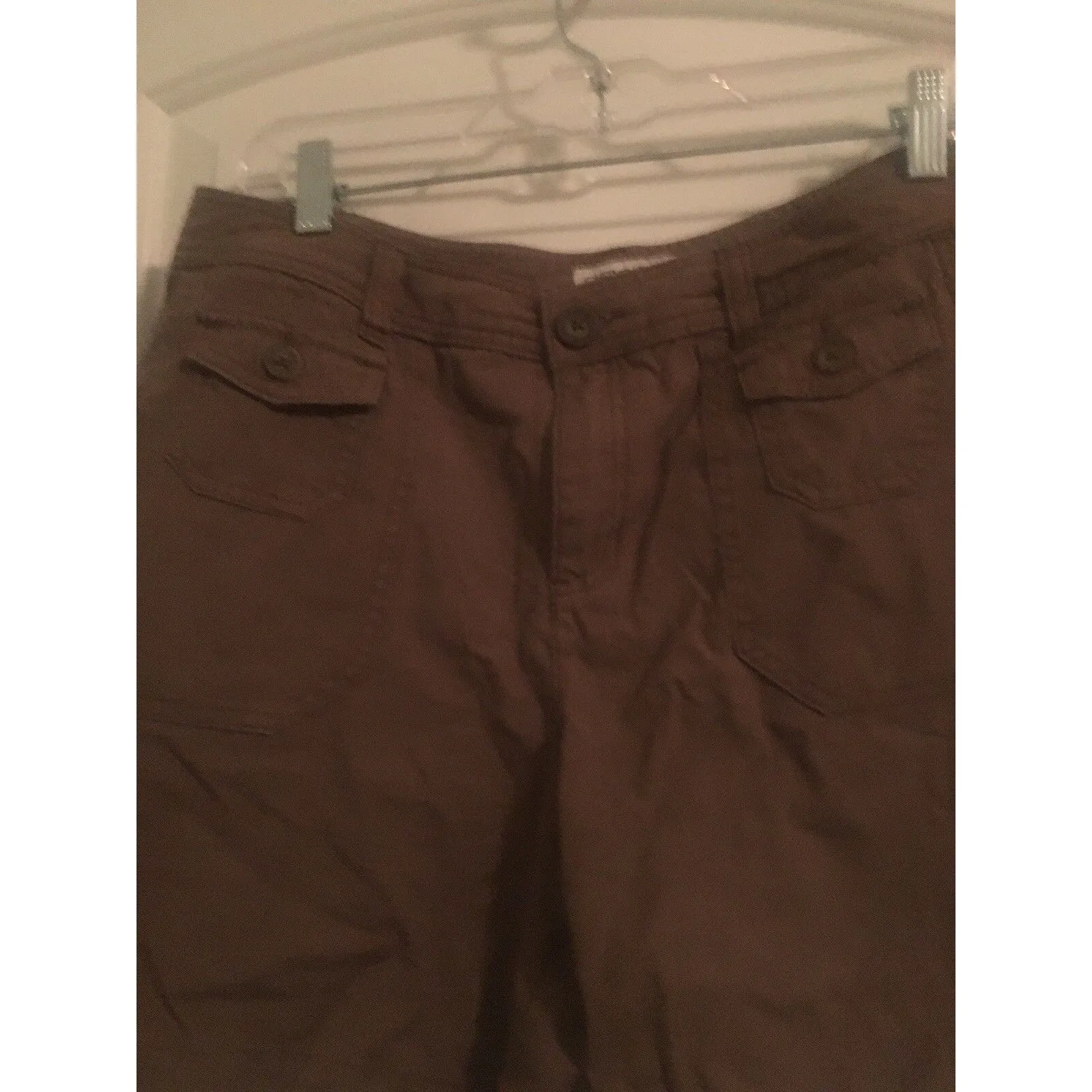 Cherokee Women's Casual Shorts 1pc Zip Button Pockets Size 12 Brown - Image 2