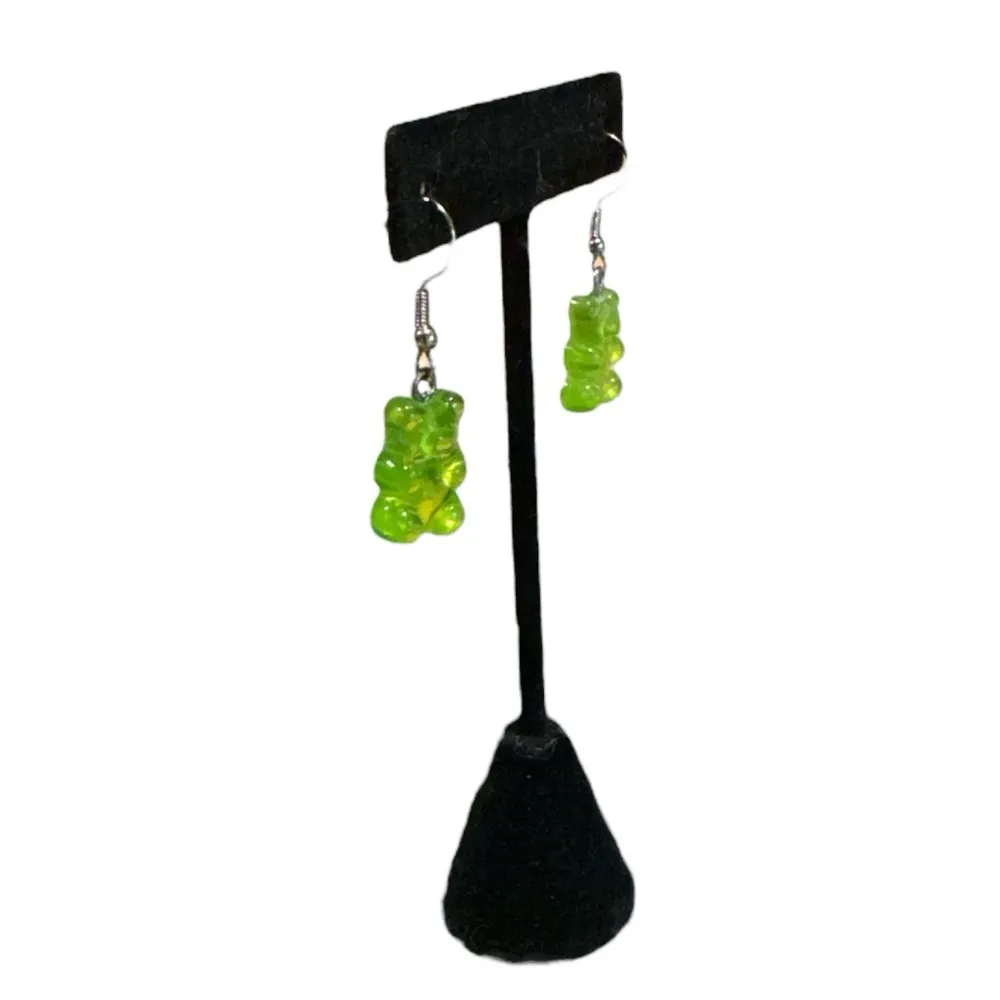 3 for $20 Cute Green Gummy Bear Acrylic Earrings for Women - Fun “You Pick 3” - Image 3