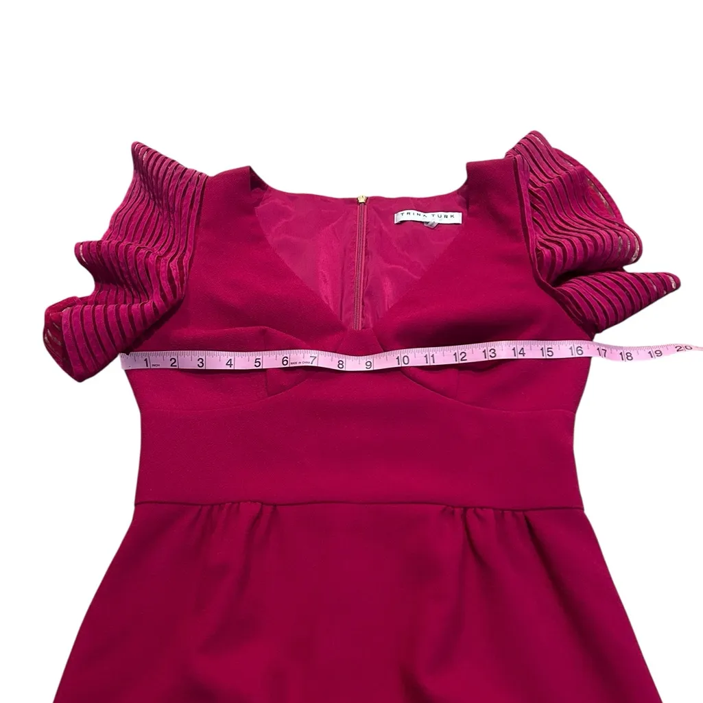 TRINA TURK loganberry flutter sleeve dress - Image 4