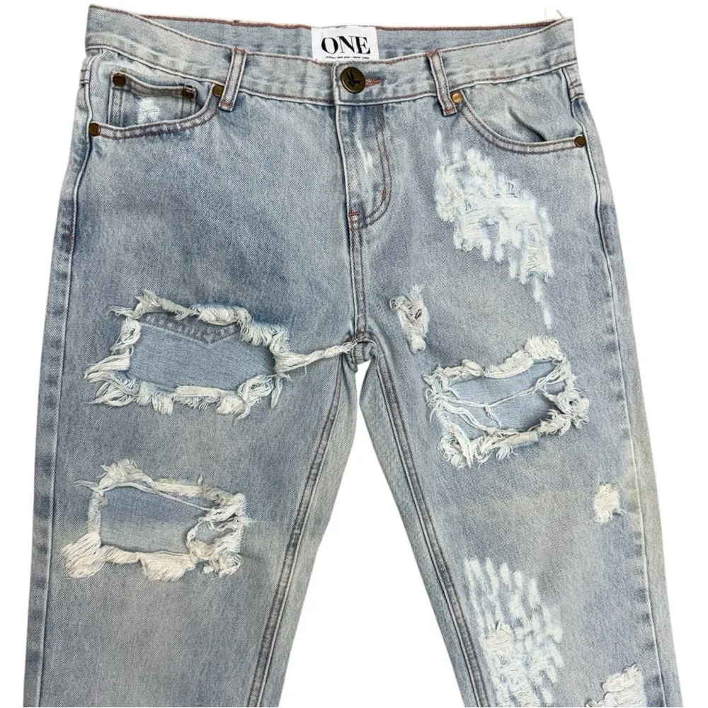 One Teaspoon Awesome Baggies Jeans Diamonde Wash, Size 28, NWT - Image 6