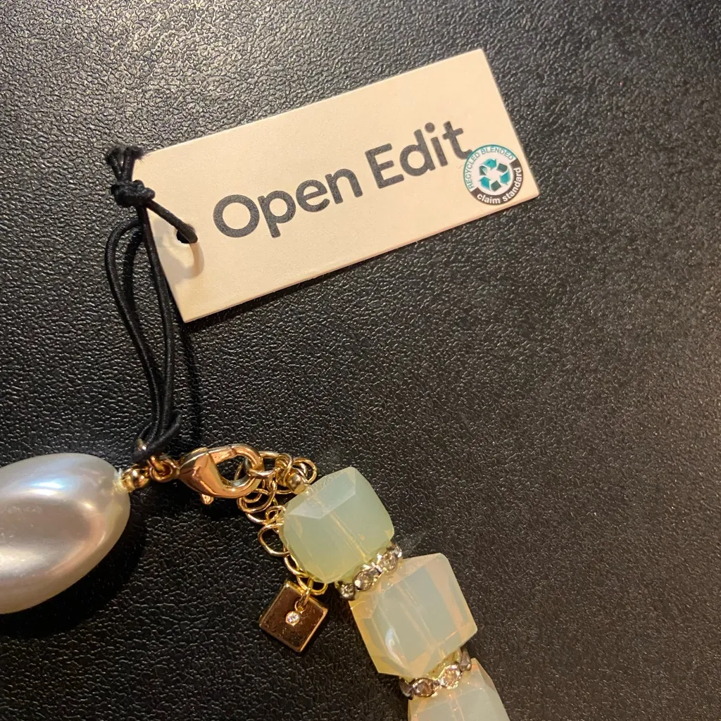 NWT Open Edit Clear White Gold Choker Nordstrom - Image 3