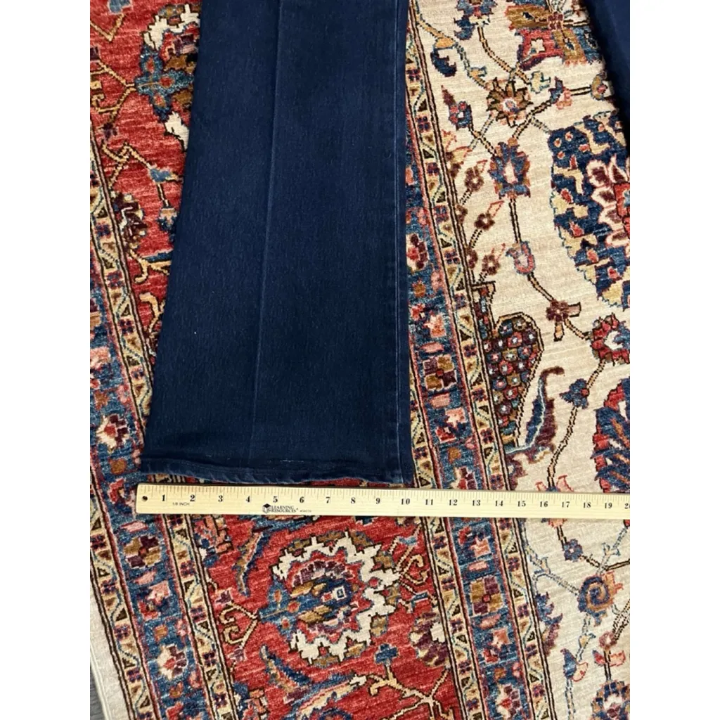 Banana Republic Classic Wide Leg Flare Jeans Women Dark Blue Pleated High Rise - Image 11