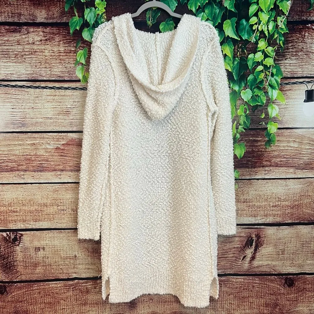 Abercrombie & Fitch Popcorn Knit Cardigan XS Fits S M L Sherpa Sweater Duster - Image 4
