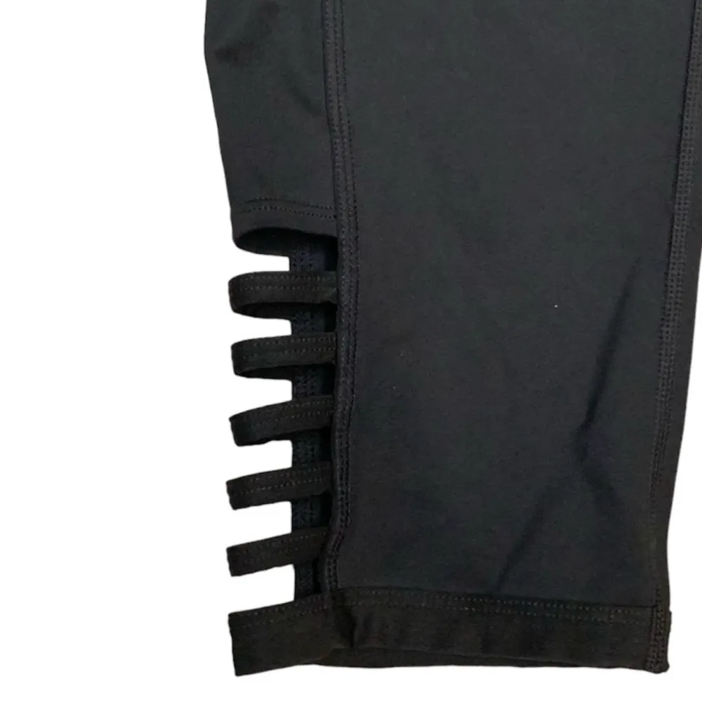 Ideology Cutout Cropped Black Stretch 20” Leggings Tights NWOT Women Size Medium - Image 7