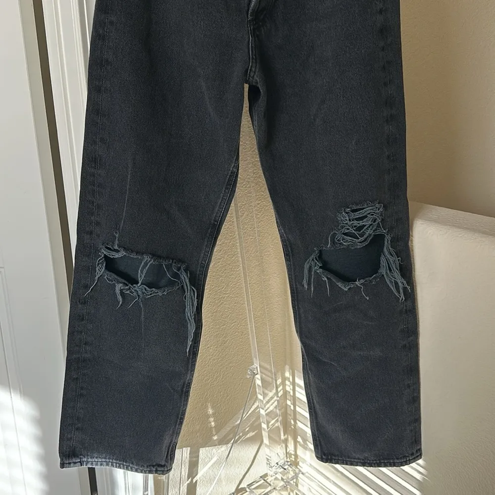 Women’s Agolde Distressed Dark Gray Jeans - Image 7