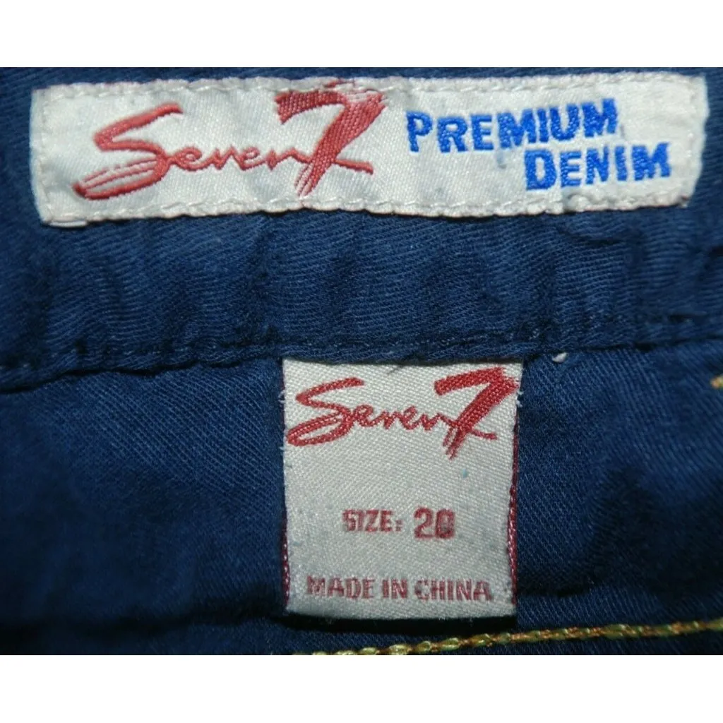 Seven7 Womens Size 20 Jeans Straight Light Blue Premium Denim Jeans Bling Pocket - Image 8