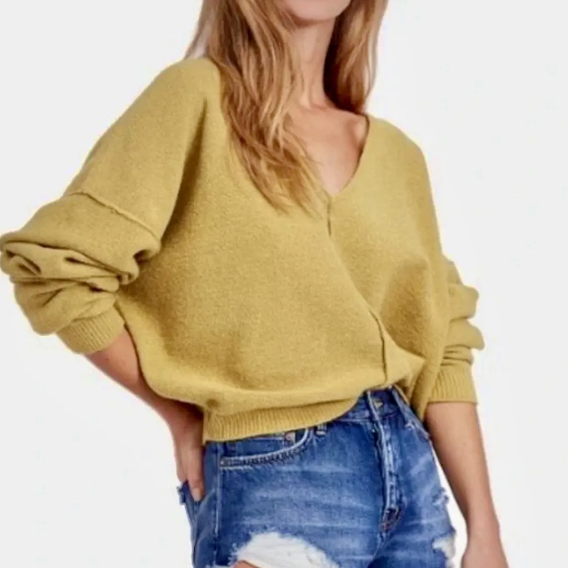 Free People Take Me Places Oversized Pullover Sweater Slouchy Size Small - Image 2