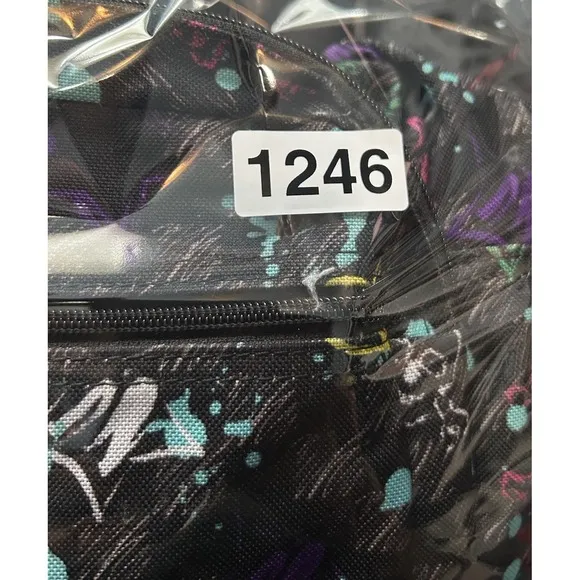 Yak Pak‎ Unisex Multicolor Skull Black Backpack Casual School Storage Bag - Image 6