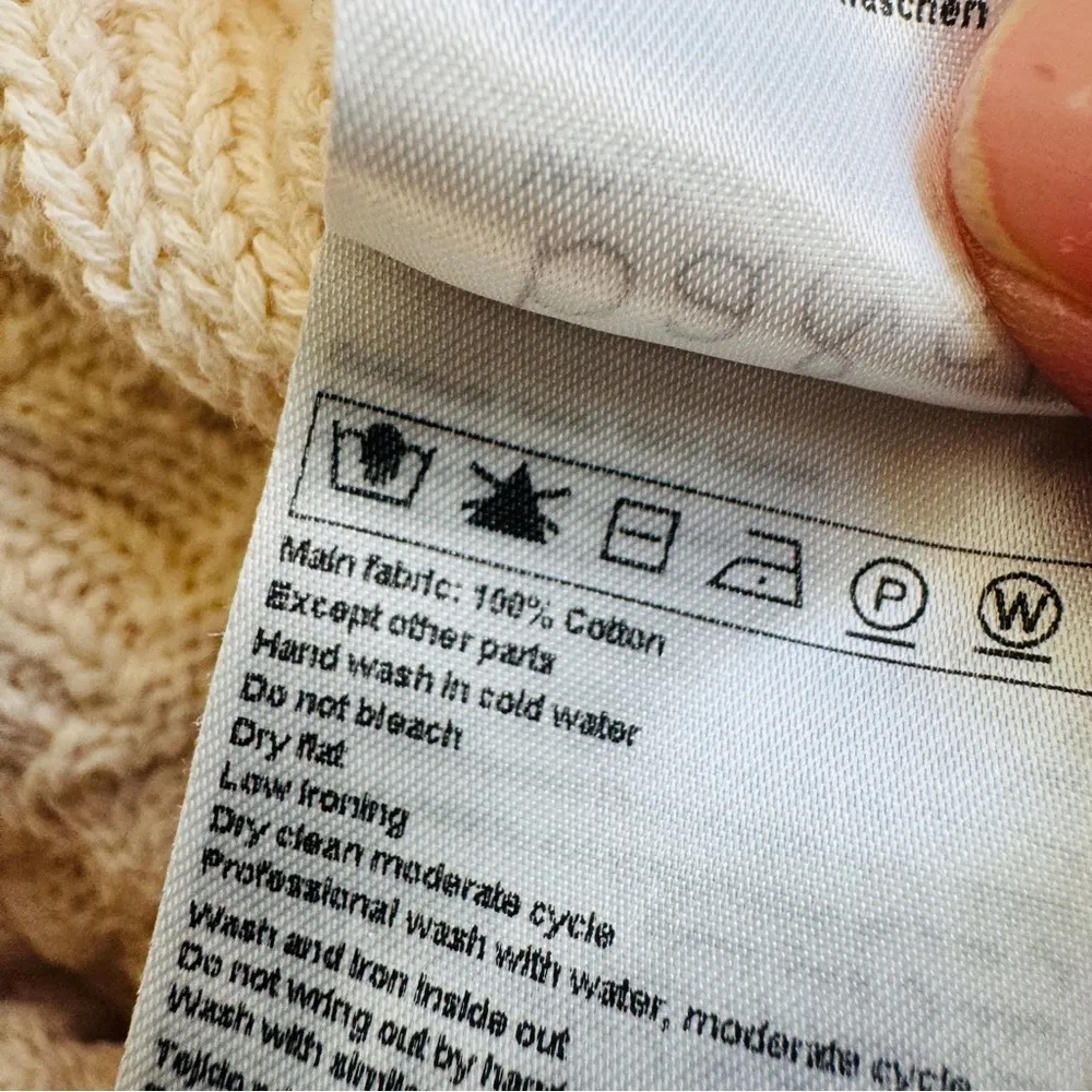 Ba&sh Paris 100% cotton Jensen Cropped knit Sweater in cream NEW - Image 8