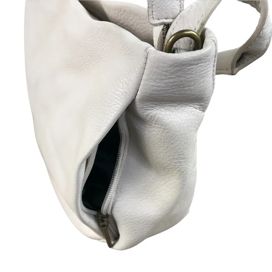 THE SAK Collective Pebbled Leather Hobo Crossbody Handbag Cream Everyday Work - Image 7
