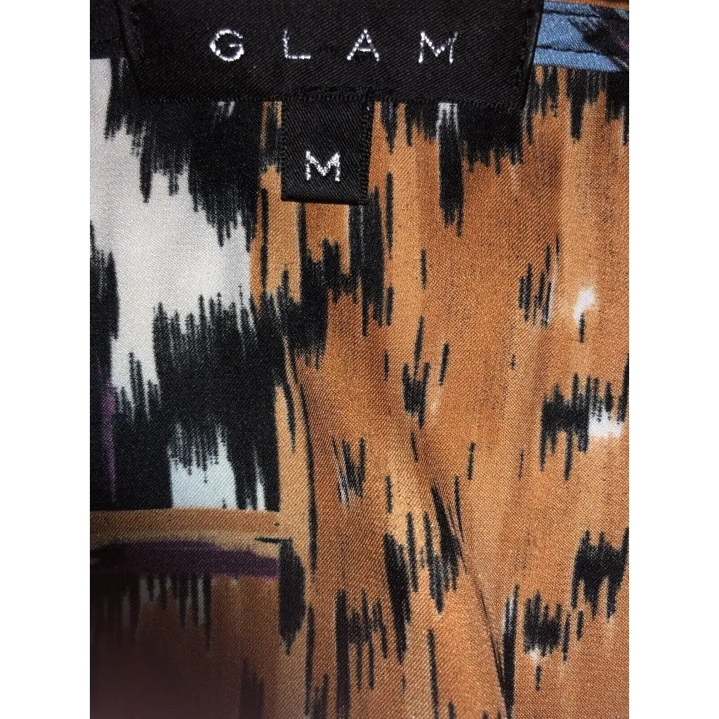 Glam  ~ Sleeveless Blouse ~ Size Medium ~ Multicolored - Image 4