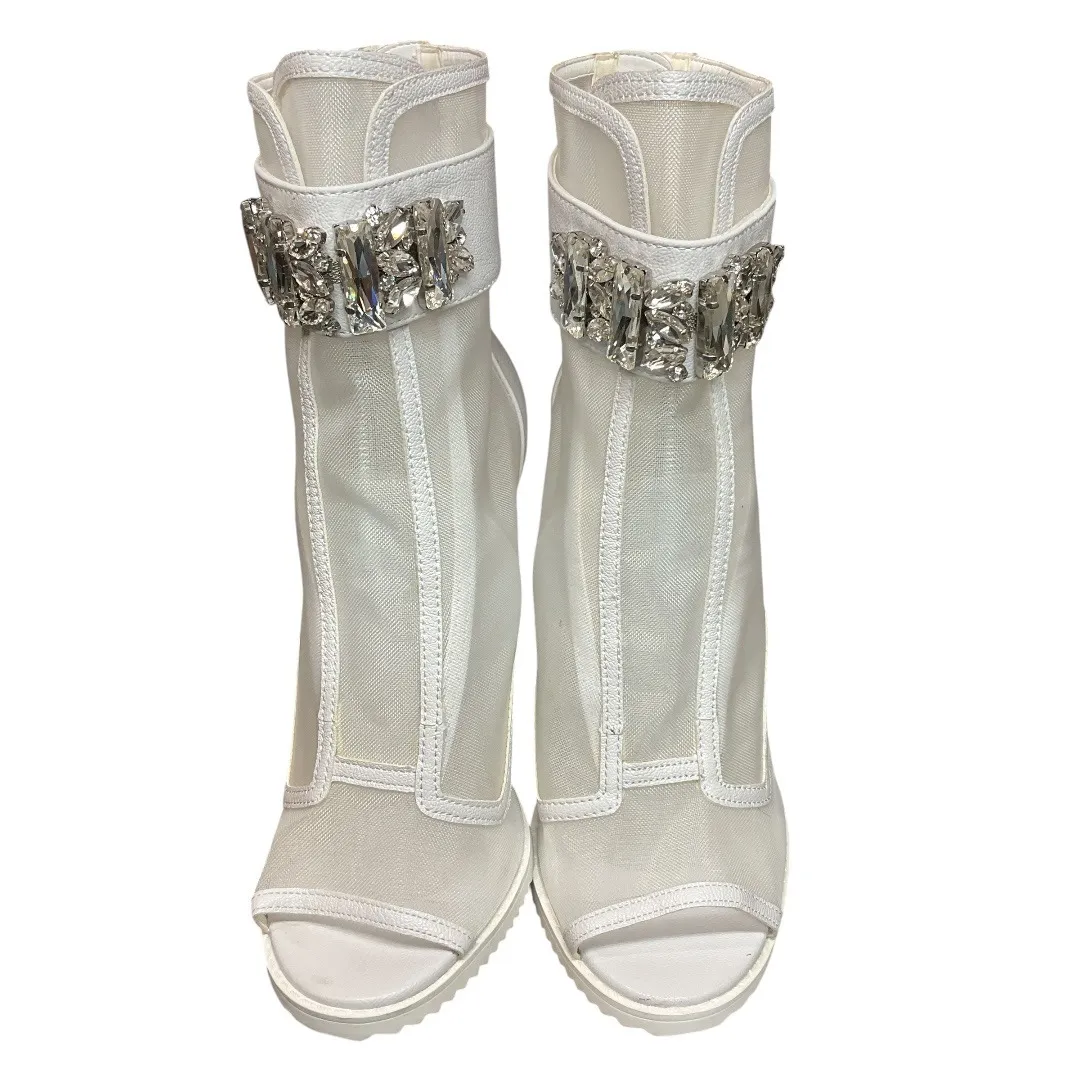 Karl Lagerfeld Paris Blayze Peep Toe Mesh Stiletto Heel Ankle Bootie Size 9.5M - Image 7