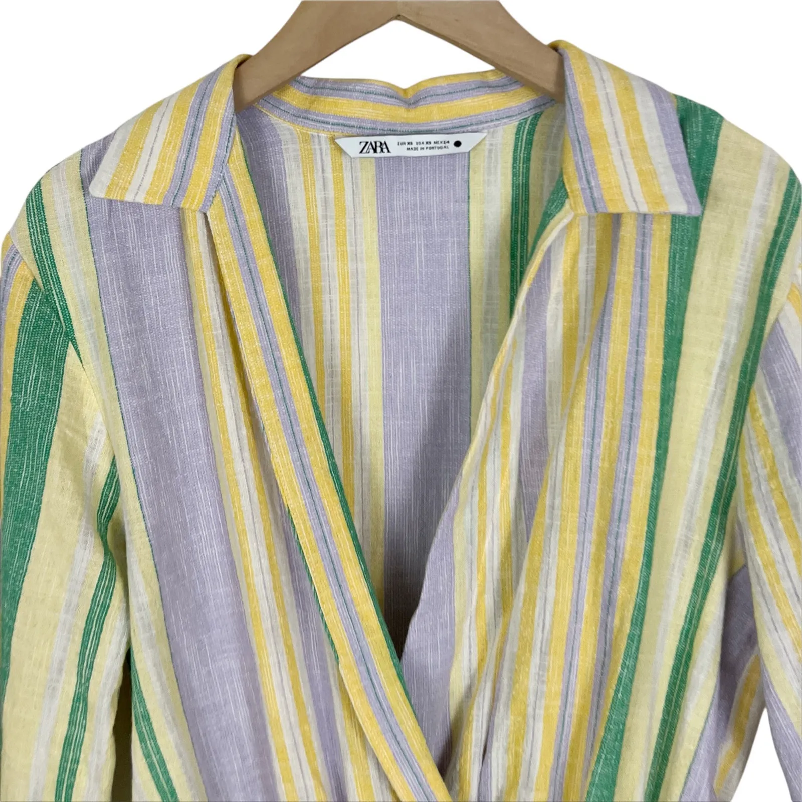 Zara Blogger Favorite Pastel Striped Smocked Skirt Valery Dress Size XS - Image 6