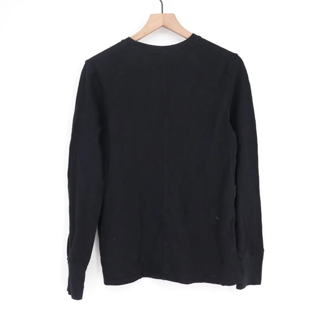 American Giant Womens Black Long Sleeve Crew Neck T Shirt Top Size M Made in USA Size M - Image 5