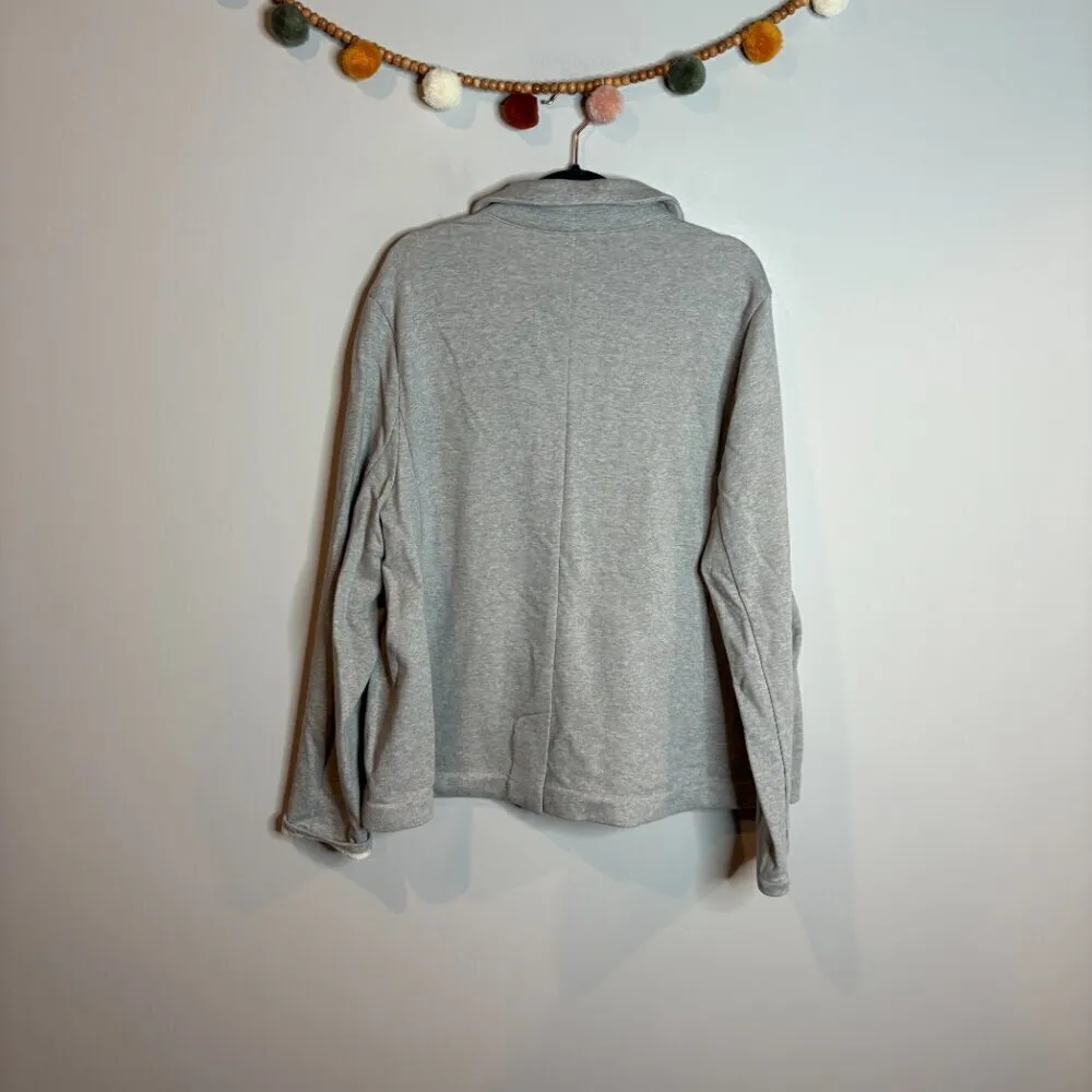 J. Crew grey sweatshirt blazer jacket - Image 5