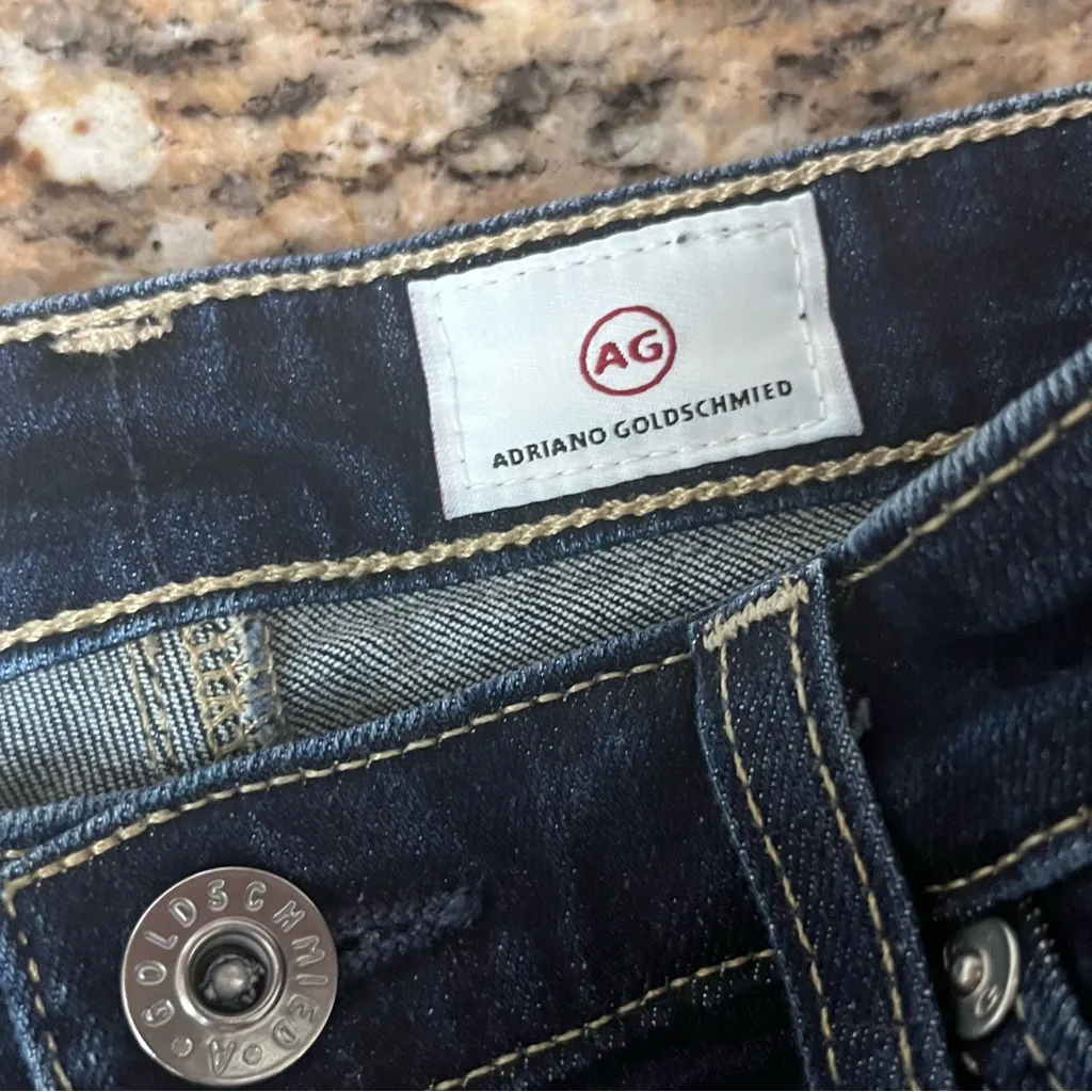 AG Adriano Goldschmied Low Rise Skinny Ankle Jeans Dark Wash Size 26 - Image 6