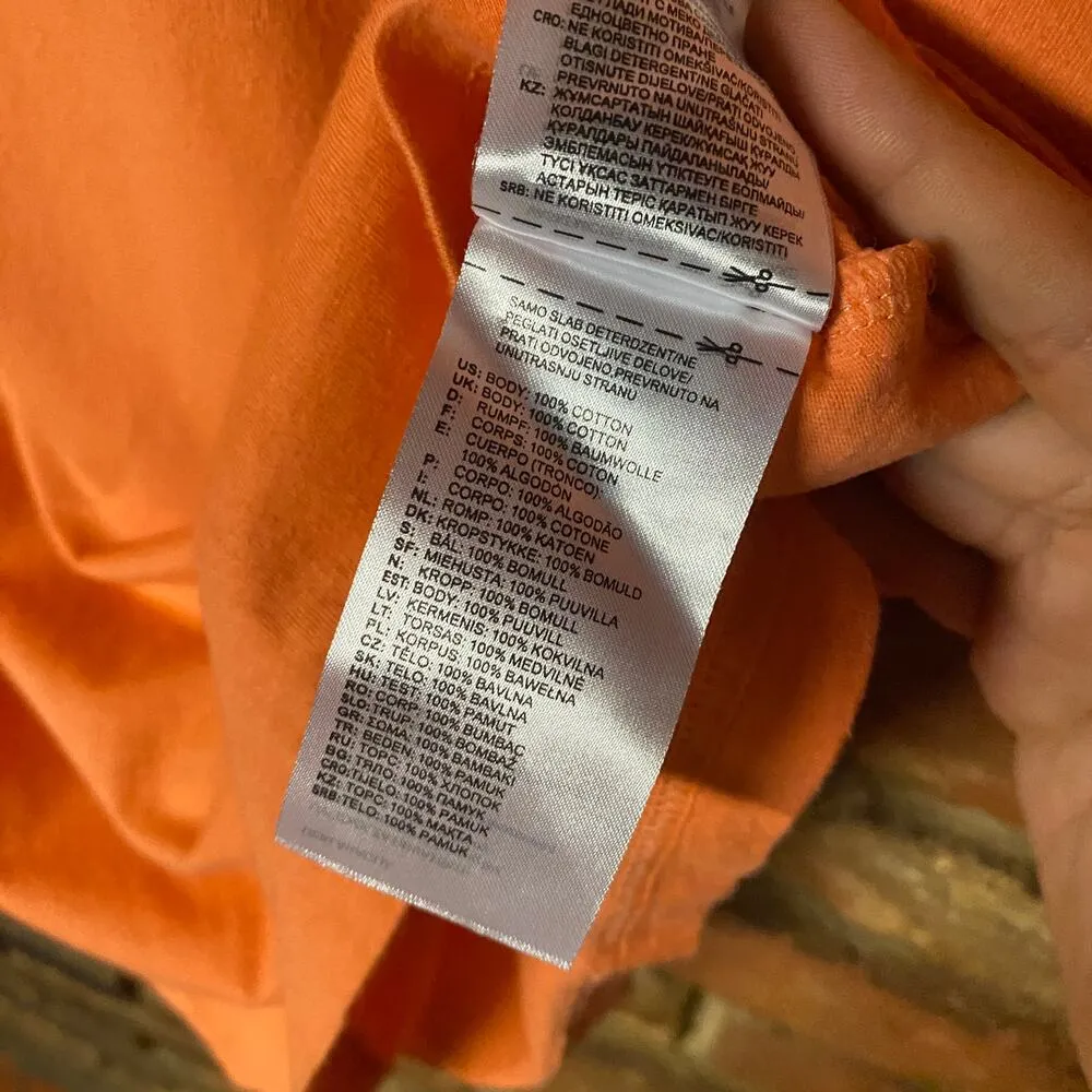 Adidas Coral Orange Short Sleeve Graphic T-Shirt Women's Size Small - Image 5