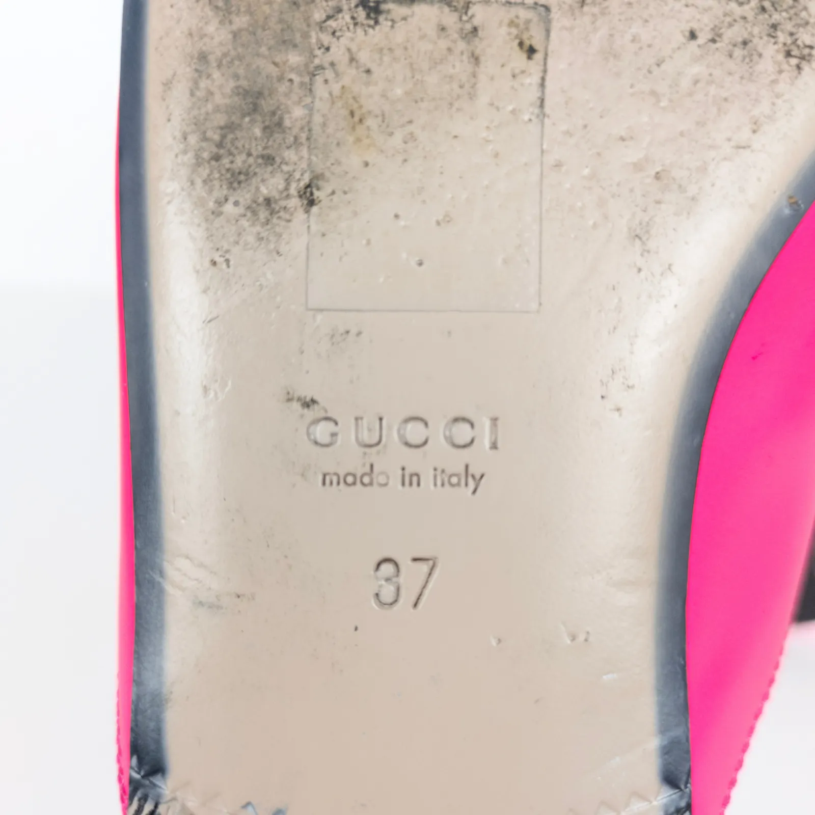 GUCCI Neon Pink Princetown Leather Slipper Mule Flat Horsebit Women's EU 37 - Image 9