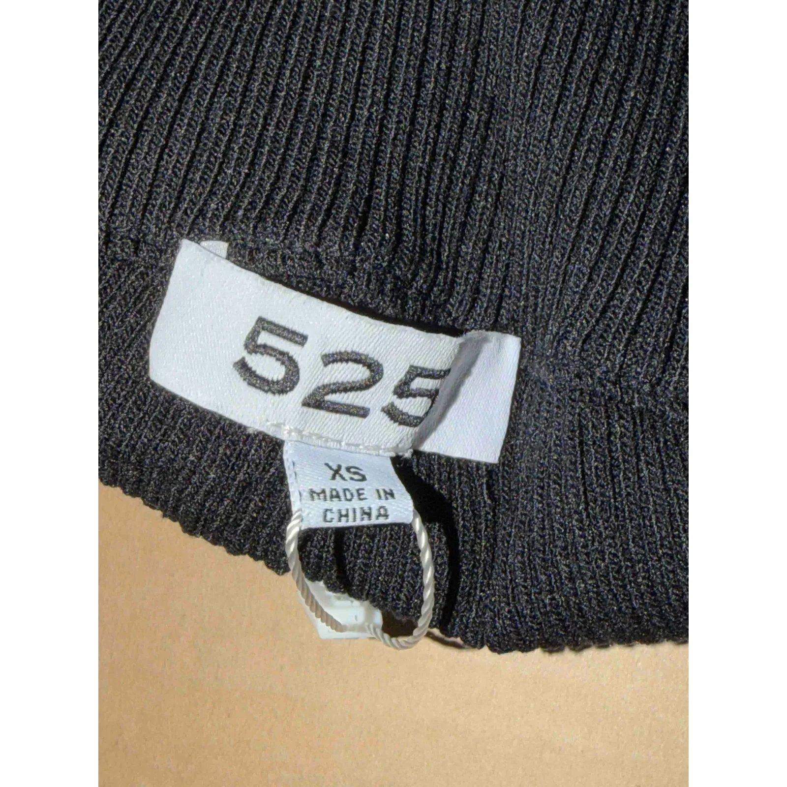 525 America Born in Brooklyn Black Ribbed Knit Cropped Pants, Size XS, NWT - Image 5