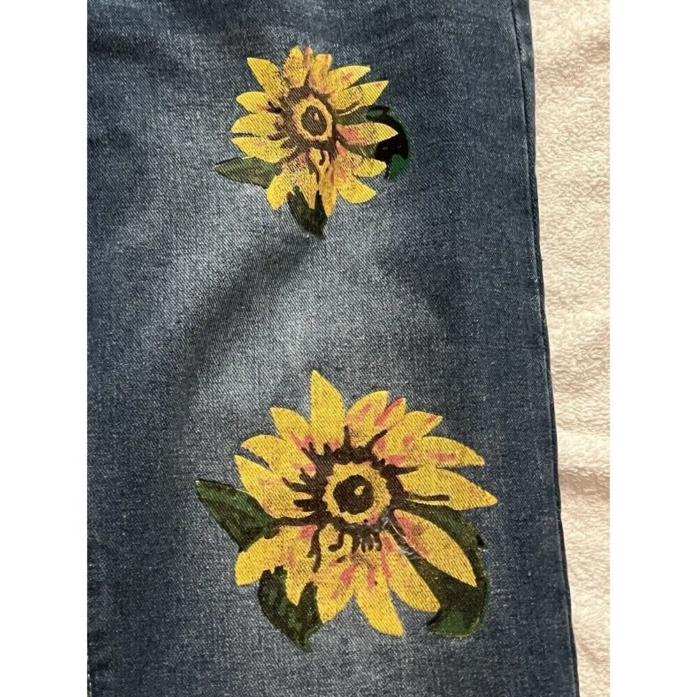 Misslook Womens Sunflower Black Jeans Light Distressed Frayed Faded Size M Blue - Image 4