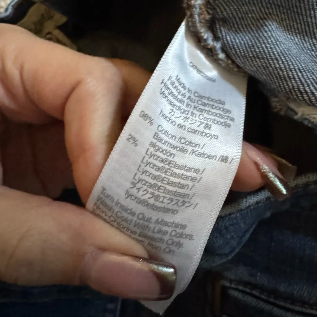 Madewell Mid Rise Kick Out Crop Jeans Size 28 Tall Elkton Wash Front Pockets - Image 10