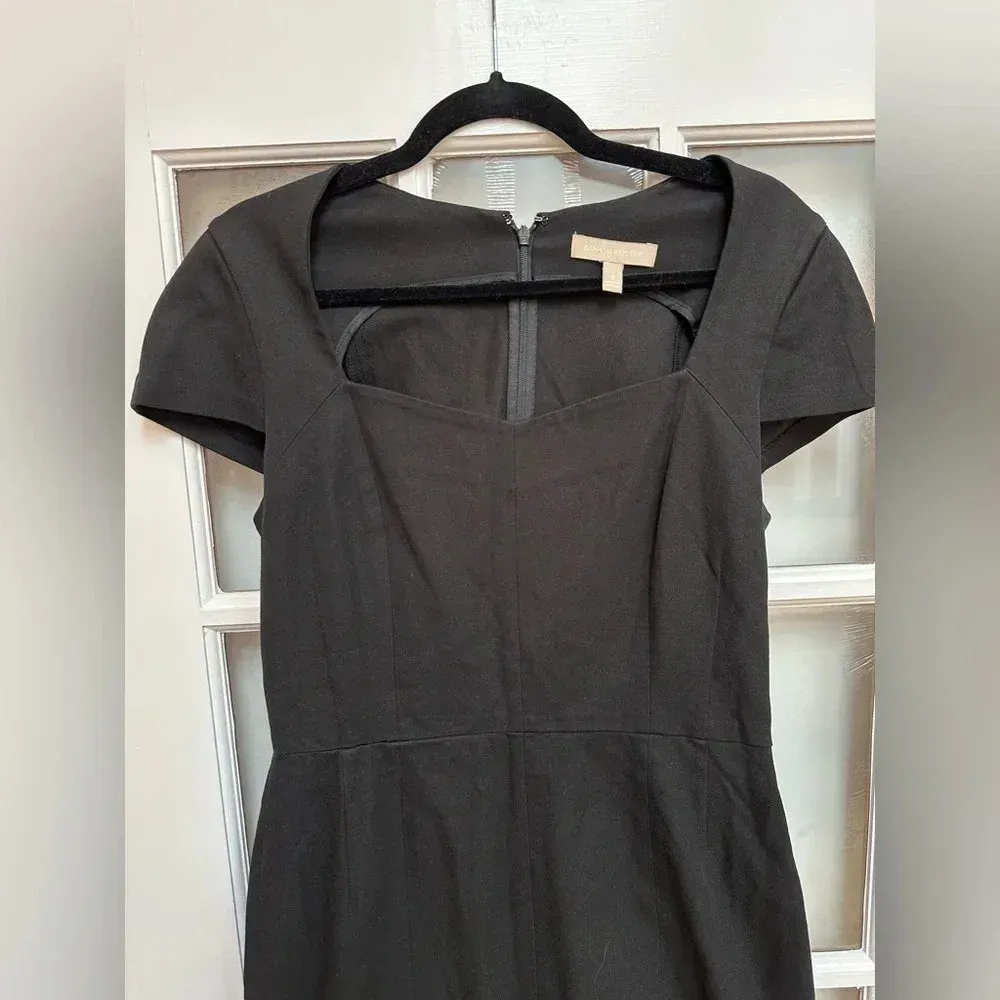 Vintage Banana Republic Y2K Black Classic Chic Timeless Cocktail Dress Size 10 M - Image 4