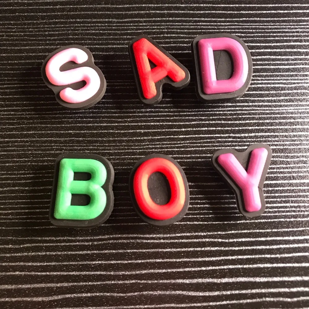 Sad Boy Themed Croc Charms *Bundle 3 Save 20%* Red - Image 2