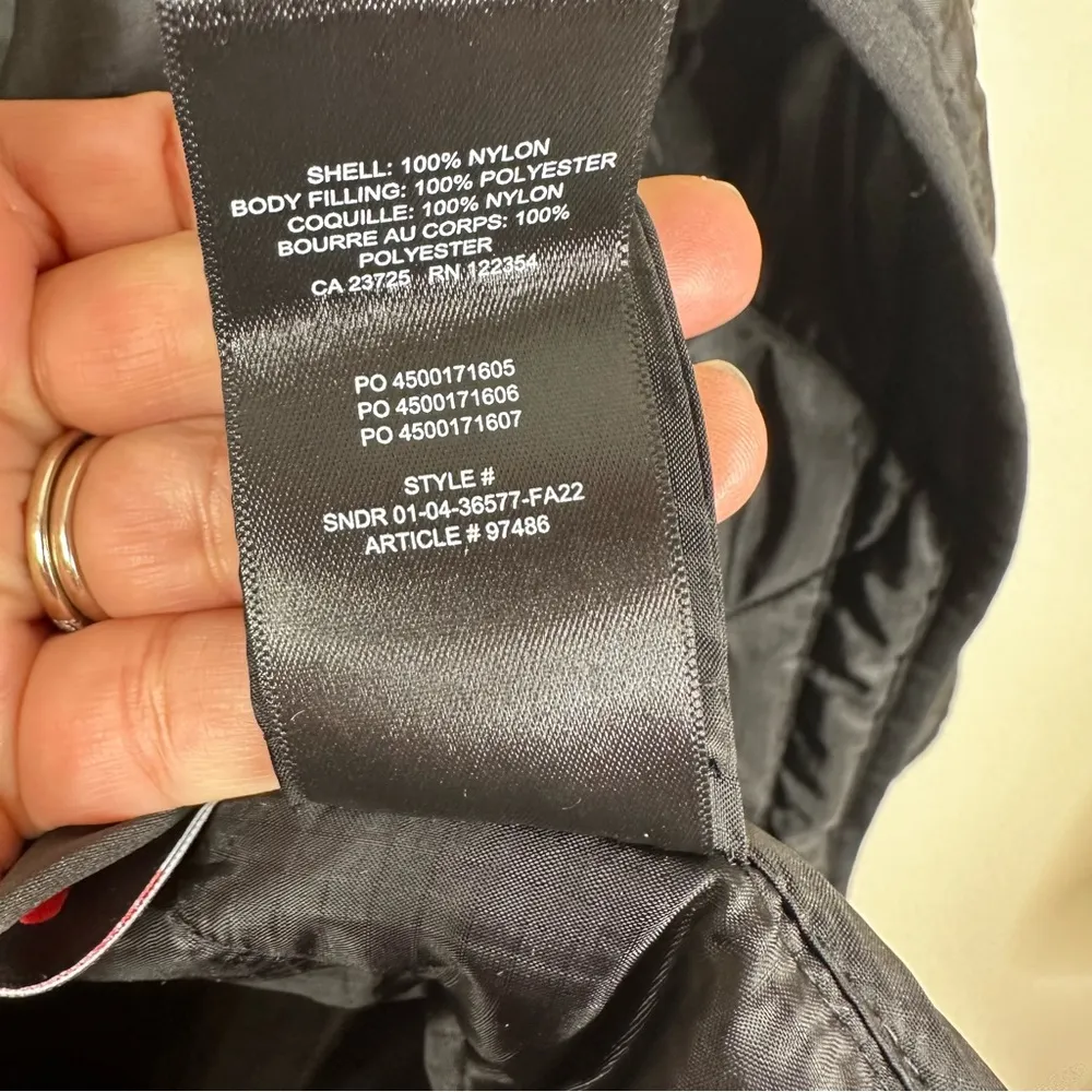 NEW Aritzia Babaton Evergreen Quilted Jacket Womens 2XS Black Oversized Coat - Image 12