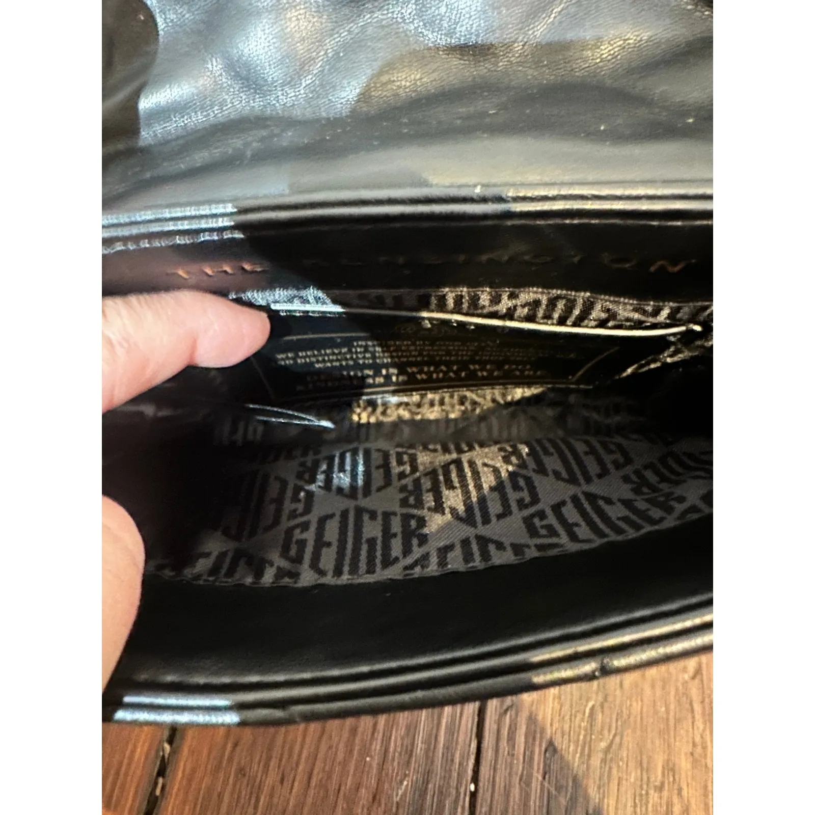 KURT GEIGER London Black Mini The Kensington Lambskin Leather Crossbody Bag NEW - Image 10