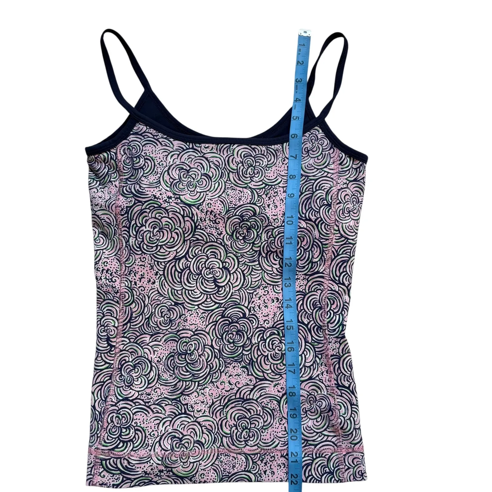 Lilly Pulitzer Workout Tank Top‎ Sleeveless Floral Print Athletic XS - Image 3