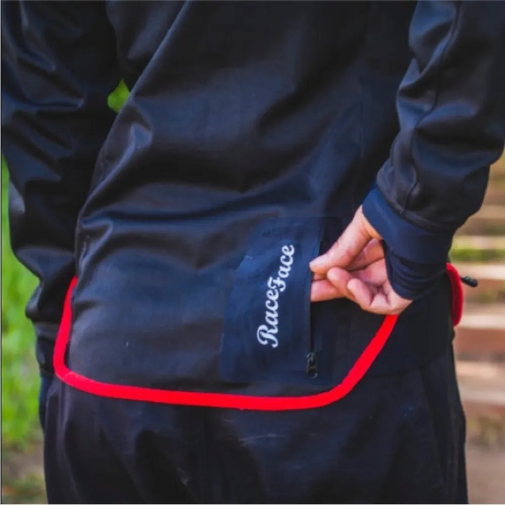 Race Face Scout Jacket Bike Cycling M Black Red Coat Hooded Water Resistant Size M - Image 8