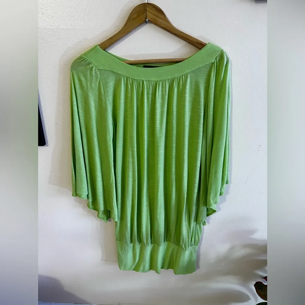 Rampage Long Sleeve Tunic - plus Size S. Lightweight wide sleeve kimono green - Image 16