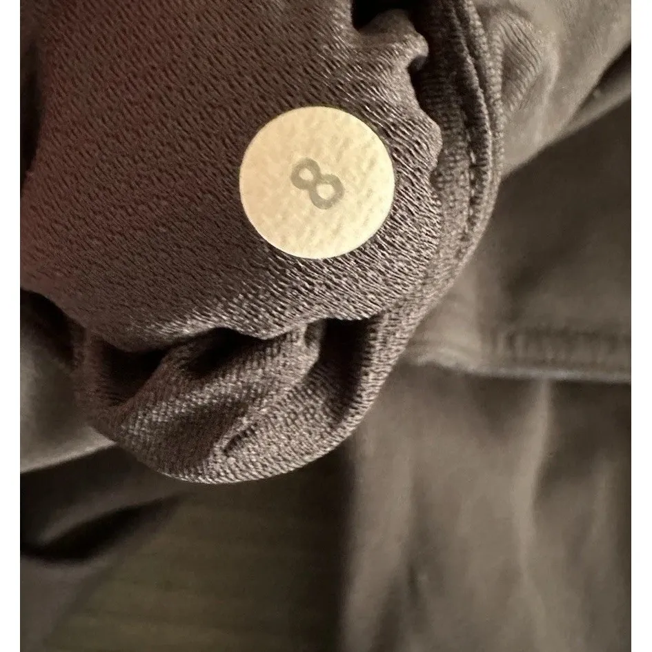 LULULEMON Size 8 Black With Pattern 25" Forget The Sweat Mesh Athletic Leggings - Image 4