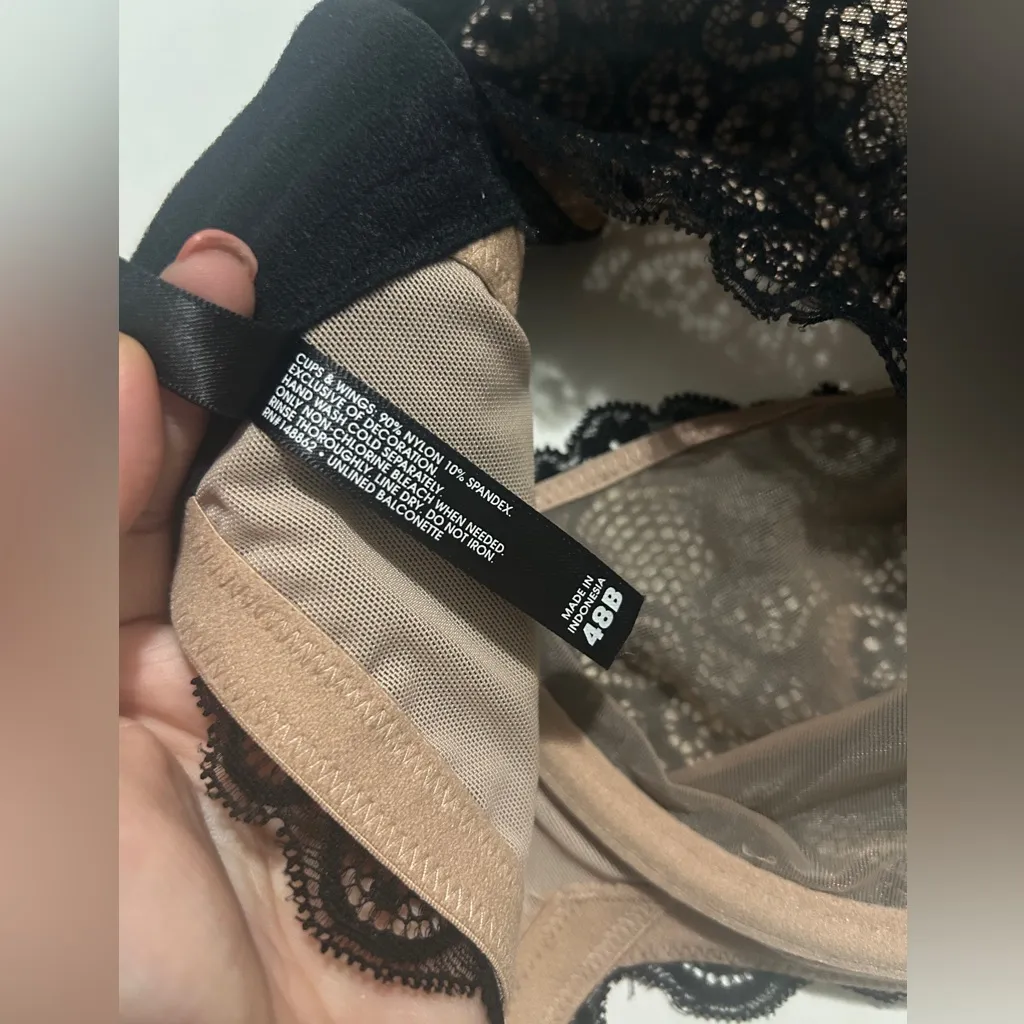 Torrid Balconette Unlined Bra Black Lace Size 48B - Image 7