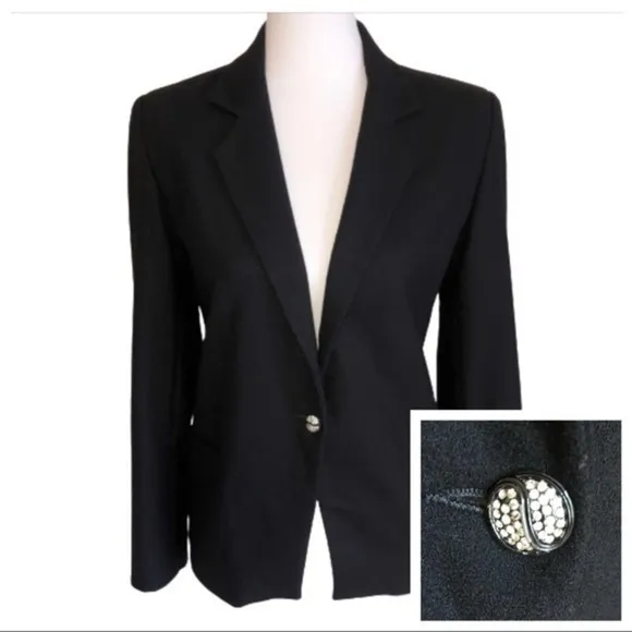 Lillie Rubin Vintage Rhinestone Button Blazer 4 - Image 2