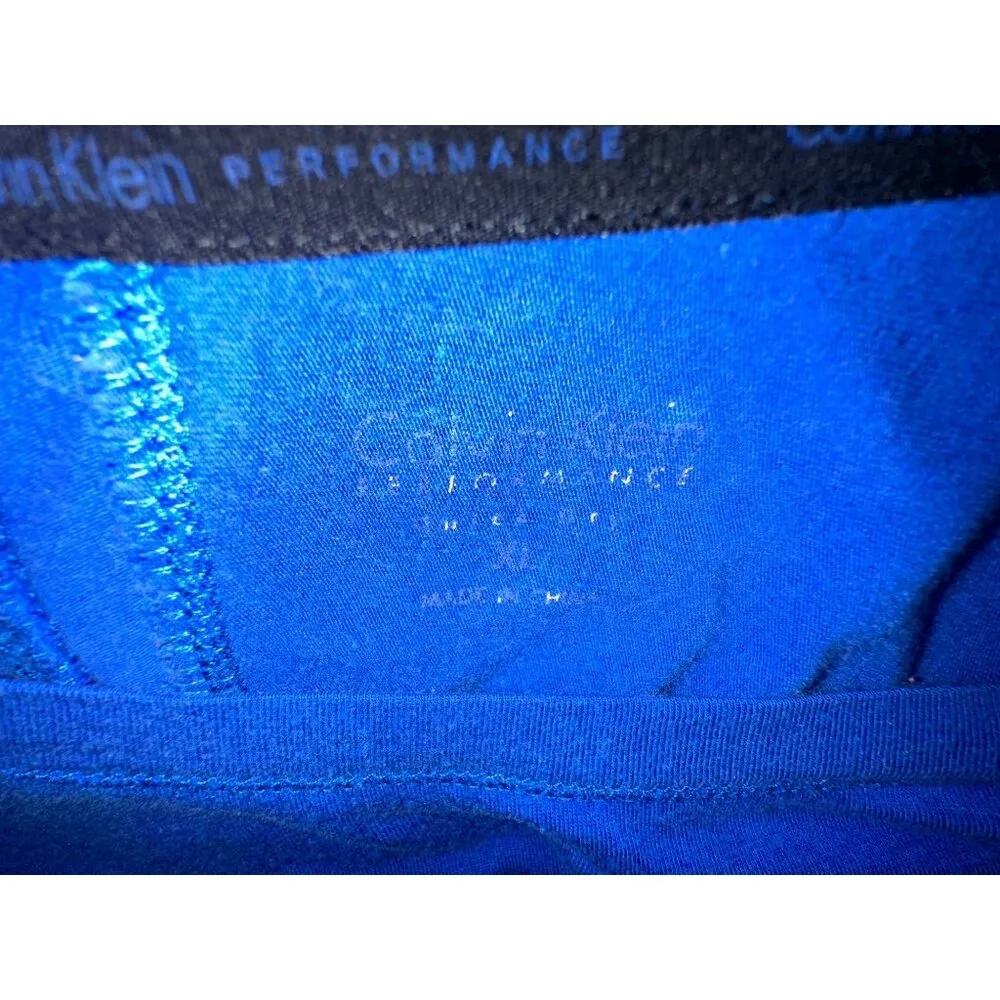 Calvin Klein Performance Ruched Blue Long Sleeve Lightweight Sweater Size M - Image 5