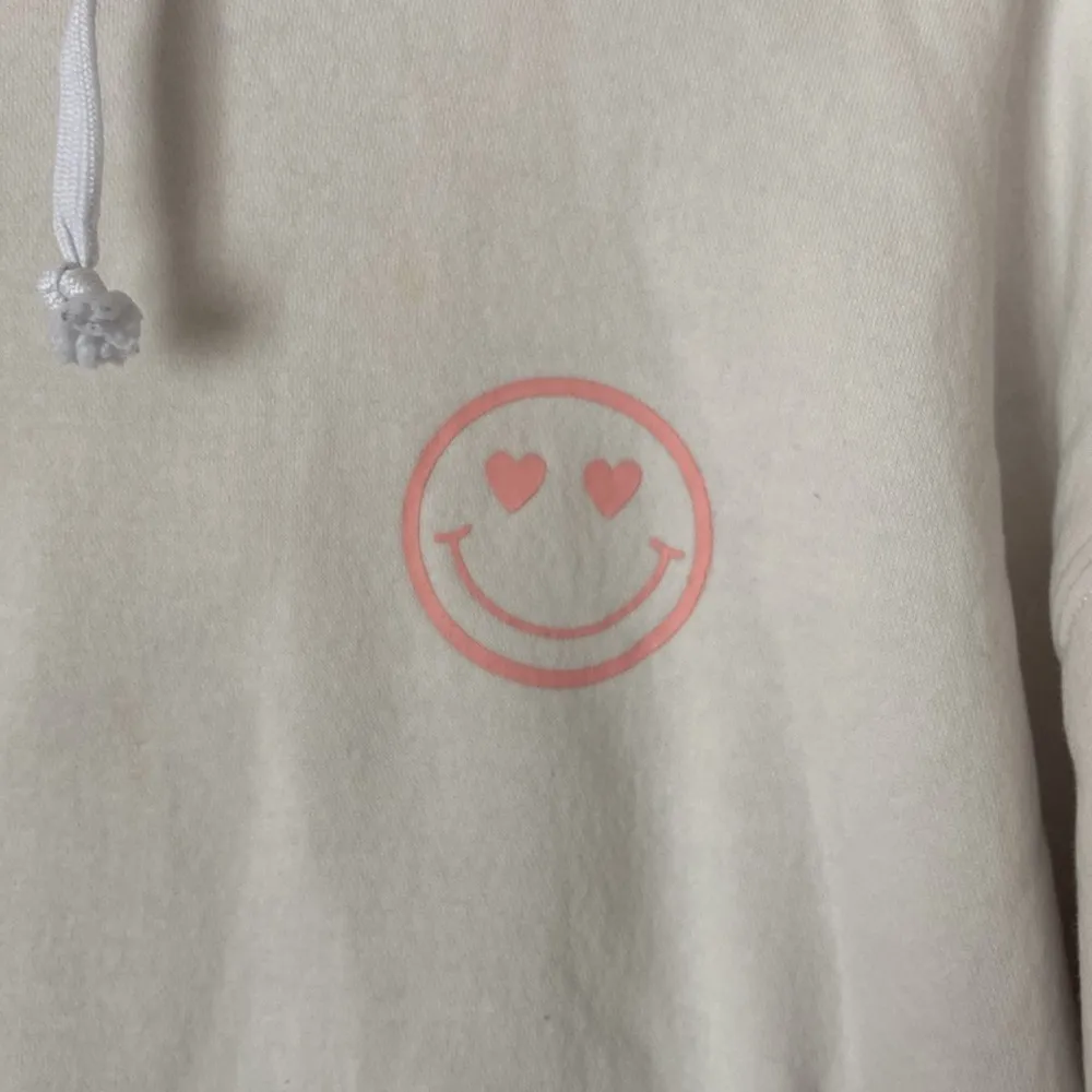 Starfit White Hoodie with Pink Smiley large - Image 2