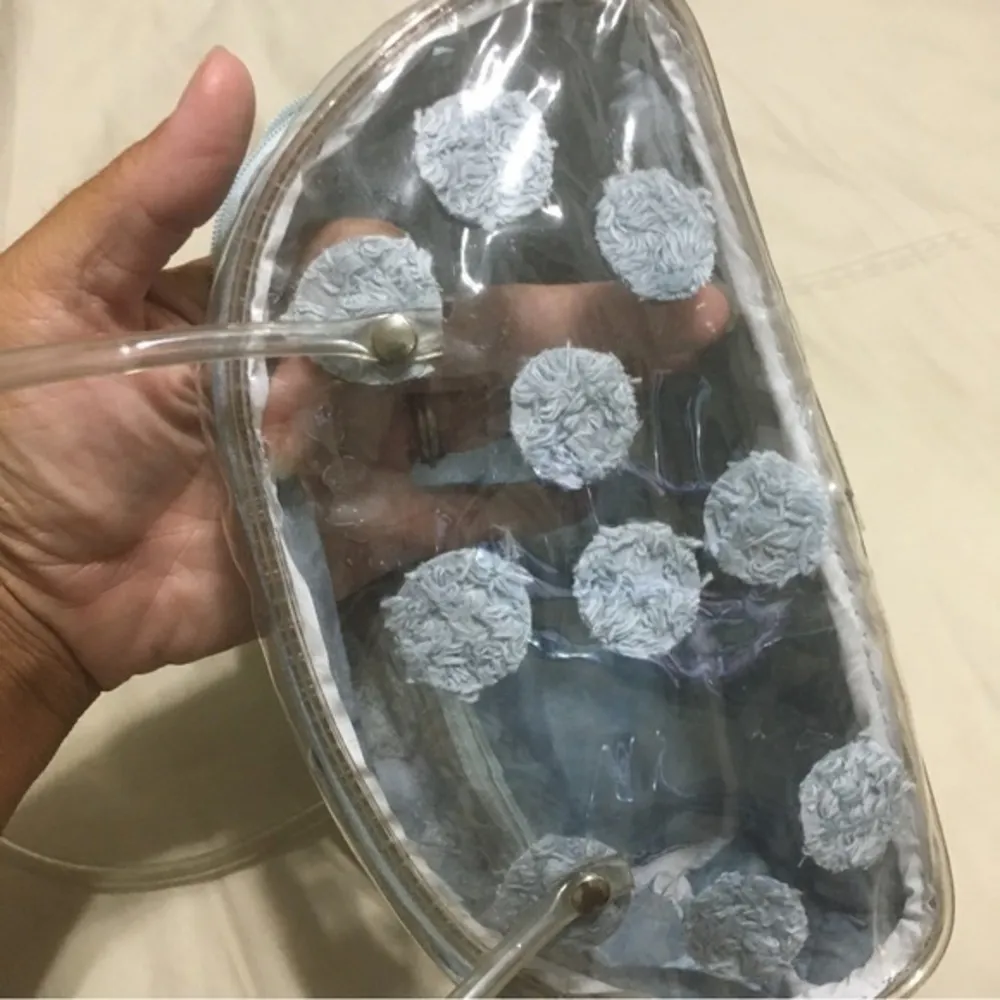 Cosmetics pouch blue and clear - Image 6