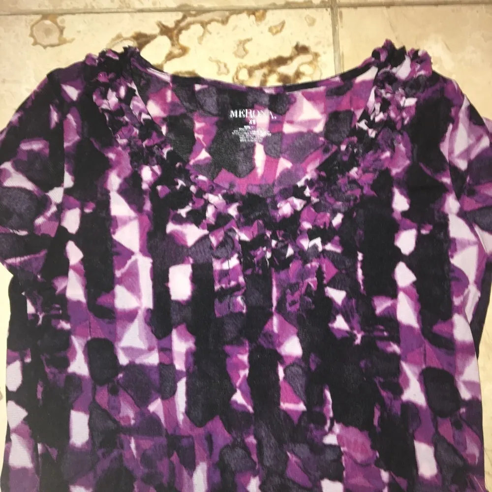 PURPLE GEOMETRIC WORK TOP - Image 2