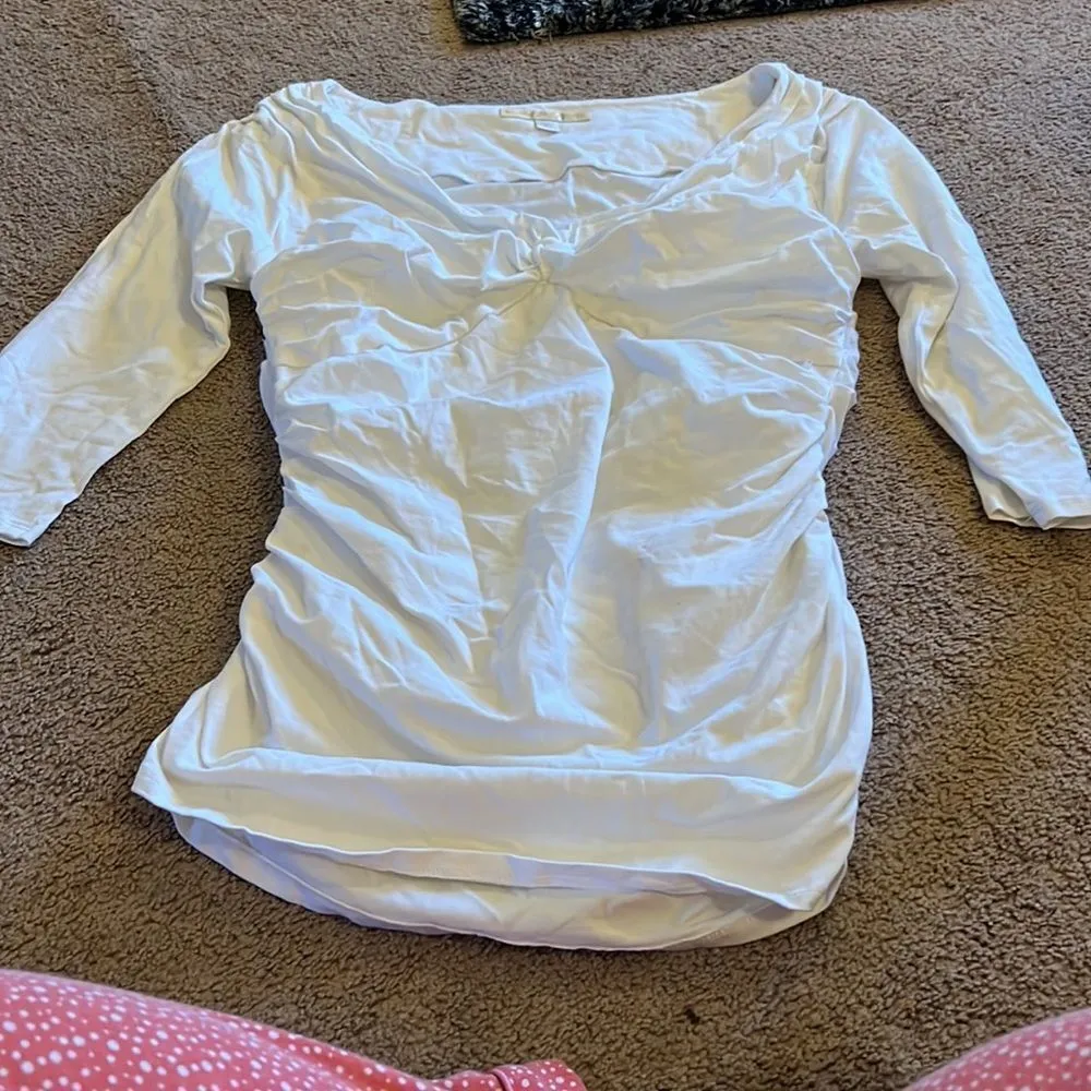 Boston proper white blouse L - Image 2