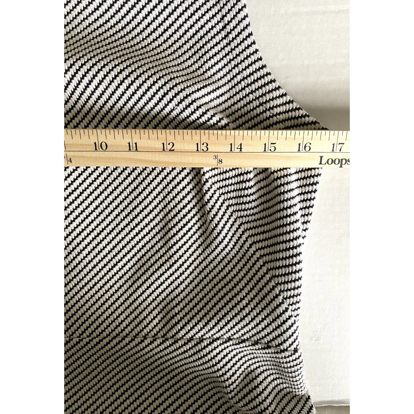 Ann Taylor LOFT Fit and Flare Black White Sleeveless Cotton Blend Dress 6P - Image 6