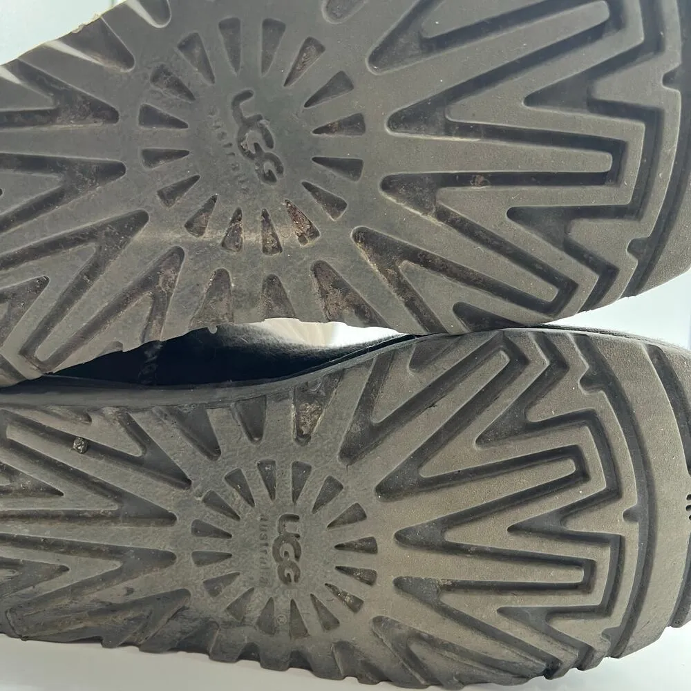 UGG Australia Classic Suede Tall Shearling Fur Boots Gray Pull On Size 7 Cozy - Image 12